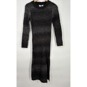 Heartloom‎ NWT Grey Black Knit Sweater Dress Speckled High Neck Bodycon XS